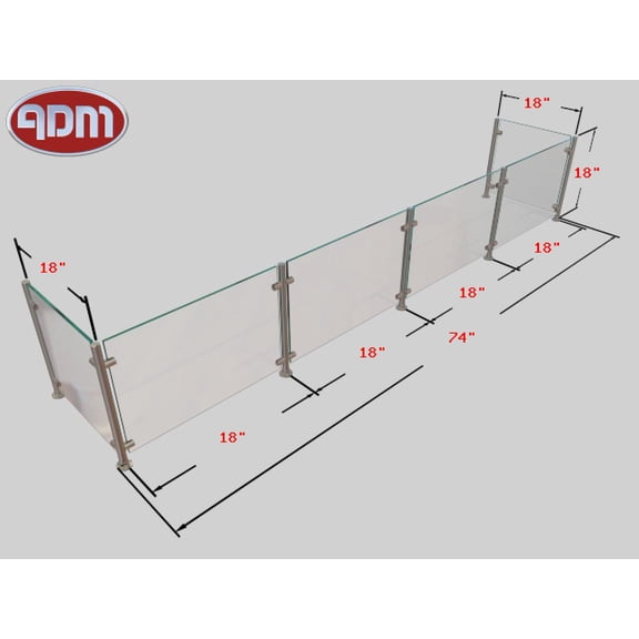 Sneeze Guard | ADM Sneezeguards | EP-5 | EP5-4B-H18-F18-BP18-F SS