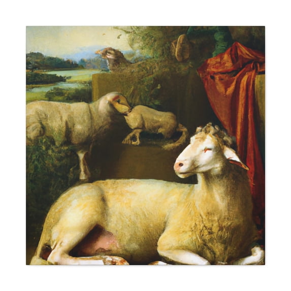 The Lamb's Joyful Blessing - Canvas