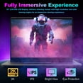 thumbnail image 4 of Pre-Owned SANPTENT Gaming Laptop 16 inch 2.5K, AMD Ryzen 7-6800H, 16GB DDR5 RAM, 512GB SSD, AMD Radeon Graphics, WiFi 6, Backlit KB, Fingerprint, Win 11 Pro with Microsoft Office, 4 of 8