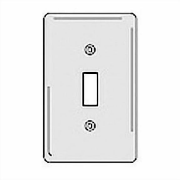 Hubbell NPJ1W White Nylon Mid-Size Single Gang Toggle Switch Wall Plate