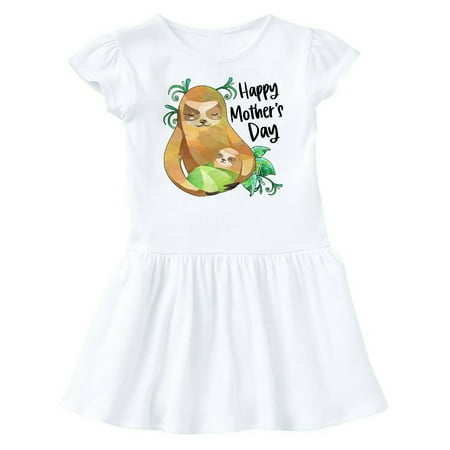 

Inktastic Happy Mother s Day Cute Sloth and Baby Gift Baby Girl Dress