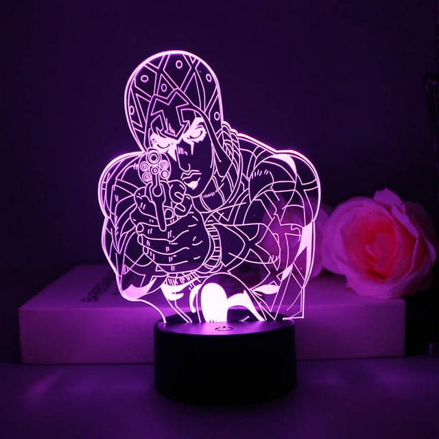 Luz nocturna LED 3D JoJos Bizarres Adventures Guidos Mistas