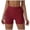 Red, variant on idosla Women's Buttery Soft Biker Shorts High Waisted Workout Running Spandex Shorts (Red, M)