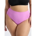 thumbnail image 2 of Joyspun Women's Plus Seamless Hipster Panties, 3-Pack, Sizes 1X-5X, 2 of 7