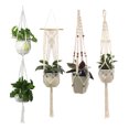 thumbnail image 3 of Maceta colgante de pared para interiores y exteriores, cesta para balcón, patio, jardín, flor, maceta, decoración del hogar 4 Piezas Inevent HA3908-00B, 3 of 6
