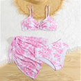 thumbnail image 4 of MZXELPRJD 4t Girls Swimsuit Three Piece Kids Clothing Girls Summer Swimsuit Girls Bathing Suits for Teenagers Girls Bathing Suits Size 10-12 Teen Bathing Suit, 4 of 9