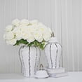 thumbnail image 6 of Beloved White Ceramic Ginger Jar with Silver Accent and Lid, 6 of 8