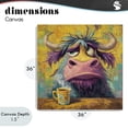 thumbnail image 4 of Stupell Industries Contemporary Grumpy Cow & Mug Canvas Art, 36 x 36, by The Wands Want, 4 of 8