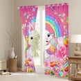 thumbnail image 3 of Manfei Kawaii Rabbit Curtains Pack of 2 (42x84 Each),Colorful Dinosaur Egg Curtains Blackout,Rinbow Candy Bedroom Curtains For Girl Kids,Super Cozy Room Decor, 3 of 6