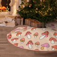 thumbnail image 5 of Fotbe 70s Mushroom Pattern Christmas Tree Skirt, Tree Skirts Plush Christmas Decorations, Christmas Tree Skirts Xmas Decorations Holiday Party Decor-, 5 of 6
