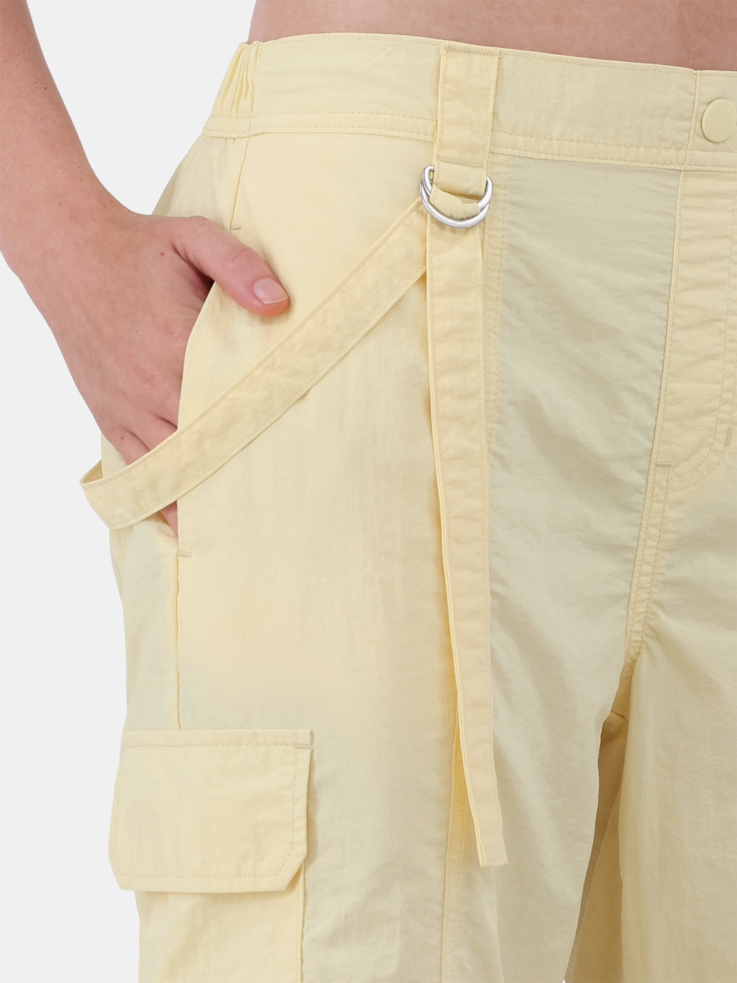 No Boundaries Nylon Parachute Pants, Women's and Women's Plus