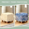 thumbnail image 7 of TSOVTHRID Butterfly Marble Texture Print Ottoman Cover Square - Stretch Square Ottoman Cover -Soft Footstool Protector Covers - Foot Stool Covers Rectangular with Elastic Bottom, 7 of 7