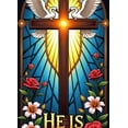 thumbnail image 4 of Religious Themed Easter Banner with Cross Dove and Floral Elements, He is Risen Decoration, Background for Church Services, Easter Parties, Family Gatherings, Photography Backdrop, Party Decorations, 4 of 8