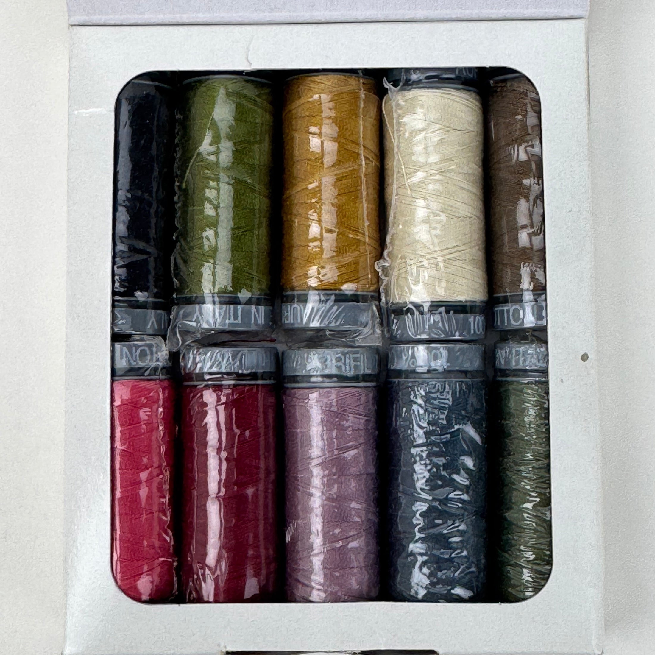 Riley Blake Penny Rose Wool Colors Aurifil Thread Box