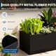 thumbnail image 3 of Garvee jardinera rectangular metálica de 120 x 40 x 40 cm con luz LED exterior y drenaje, ideal para patio, jardín o decoración moderna, 3 of 8