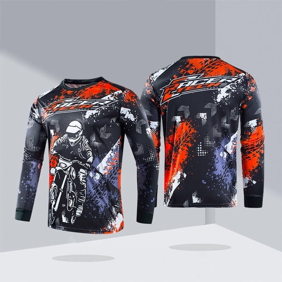 Motorcycle jersey Shirt cycling riding clothes Bike Jersey Racing for men sports Longsleeve T-shirt