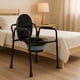 thumbnail image 3 of Silla Comodo 3 en 1 para Baño Regadera y Dormitorio con Apoyabrazos y Patas Antideslizantes Estructura de Acero y Cubeta Desmontable Negro, 3 of 9