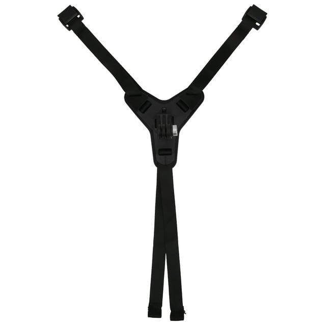 Soporte de barbilla frontal para casco de motocicleta con correa fija para GoPro Hero 9, 8, 7, 6 y 5, color negro