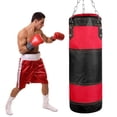 thumbnail image 3 of 3.3ft Punching Bag Set Fitness Boxing Bag Boxing Target with 8 Accessories, MMA Heavy Muay Thai Training Gloves Punching Mitts Ceiling Hook Hanging Chain UNFILLED, 3 of 11