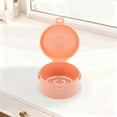 thumbnail image 4 of Unique Bargains Round Single-Layer Multi-Function Jewelry Box Organizer Coral Pink, 4 of 5