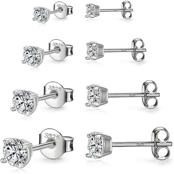 925 sterling silver earring set hypoallergenic cubic zirconia earring exquisite jewelry