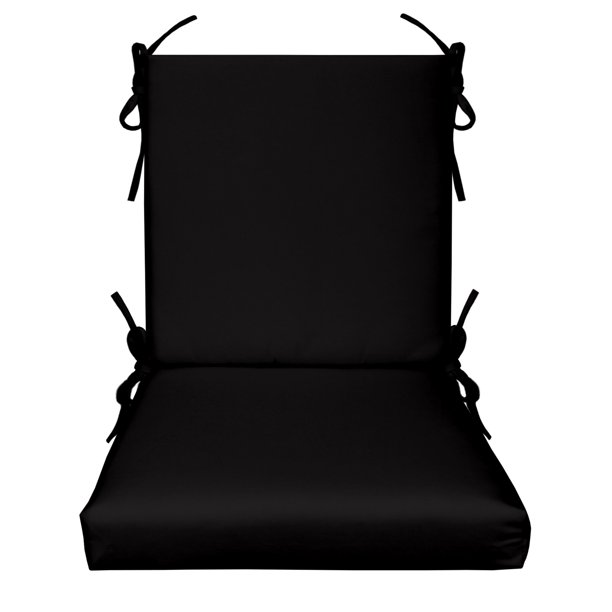 RSH Décor Indoor Outdoor Foam Connected Dining Cushion, Black