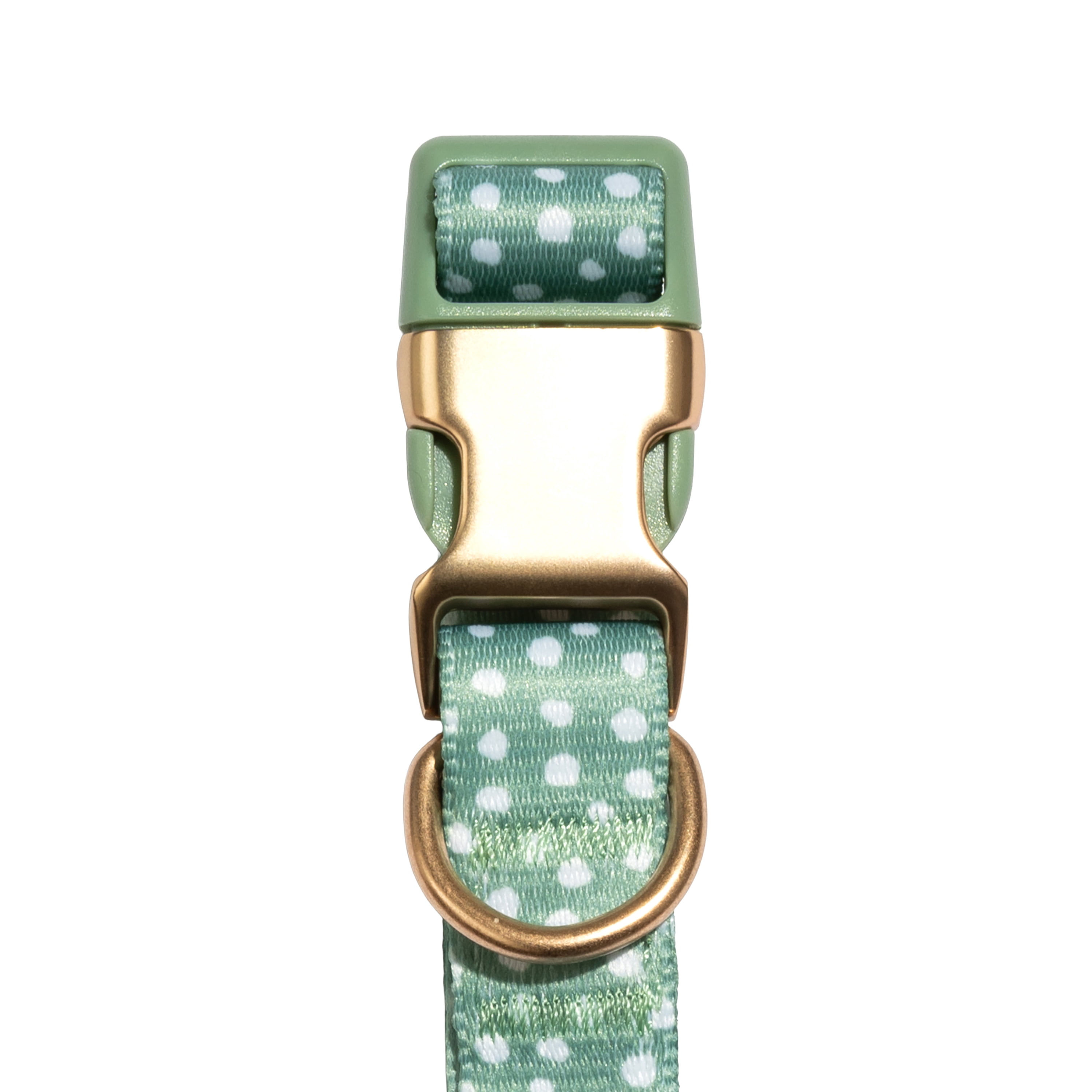 Vibrant Life Polka Dot Print Fashion Dog Collar, Green, XL