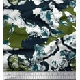 thumbnail image 1 of Soimoi Japan Crepe Satin Fabric Marble Stone Texture Shirting Print Sewing Fabric Yard 42 Inch Wide, 1 of 1