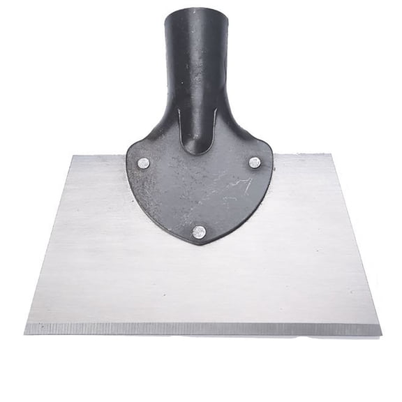Heavy-Duty Multifunction Cleaning Shovel – Black Metal Flat Head Scraper for Ice, Roof Debris & Trenching (Metal)
