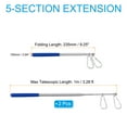 thumbnail image 2 of Unique Bargains 3.3ft Telescopic Handheld Flagpoles Tour Guide Flag Pole with Clips for Teaching Blue, 2 Pack, 2 of 7