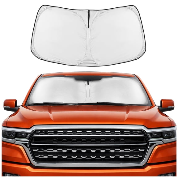 Motor Trend Custom Fit Dodge Ram 1500 Windshield Sun Shade - Fits All (2019-2026) Trims - Foldable Pop-Up Car Windshield Sunshade Dodge Ram 1500 Accessories - Automotive Ram Truck Interior Protection