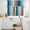 Blue Brown, variant on Purple Gray Ombre Kitchen Curtains Sets for Windows 36 Inch Length, Vintage Country Wooden Rod Pocket Window Treatments Tier Curtains and Valances Set for Bedroom/Bathroom