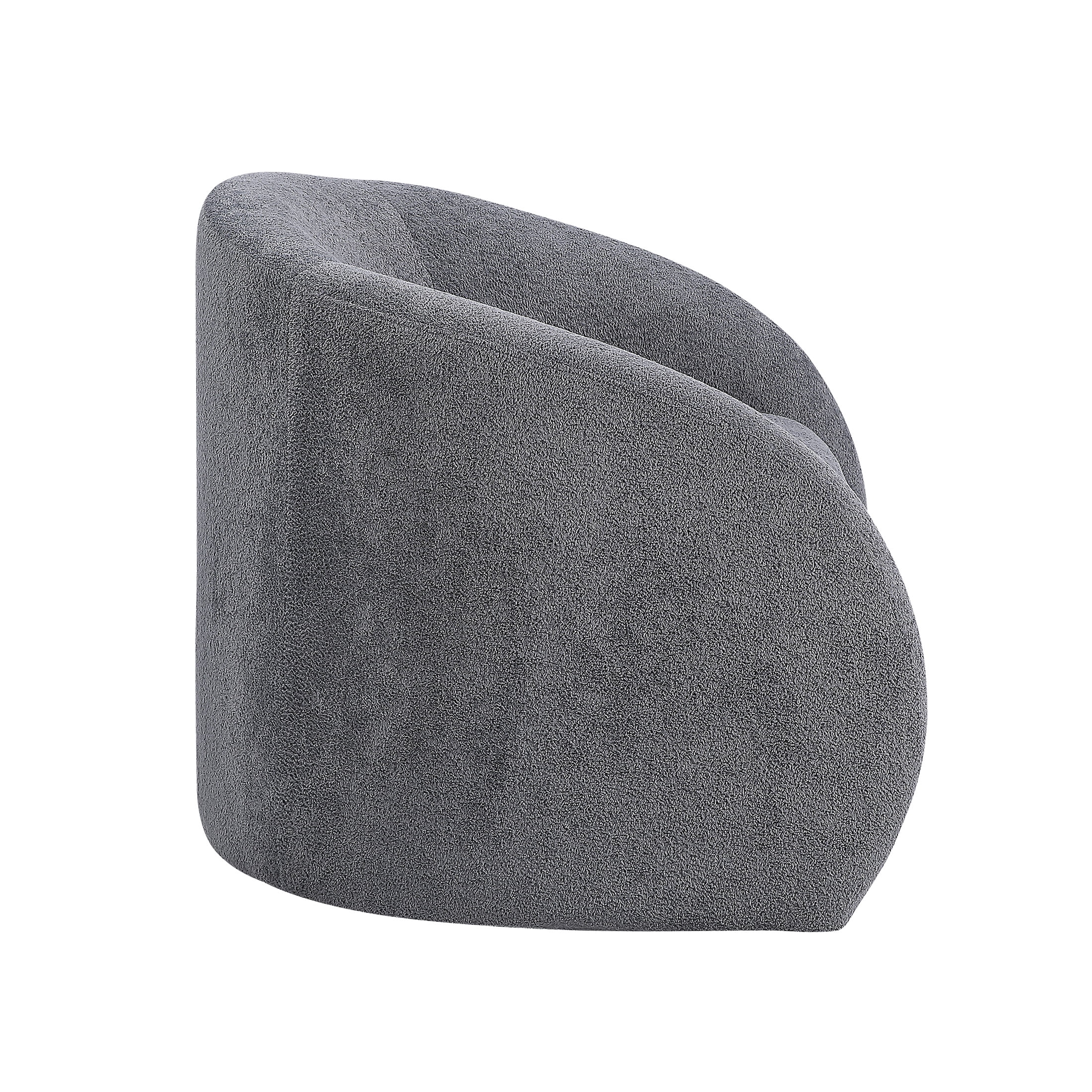 OakvillePark Lomi Contemporary Microfiber Swivel Chair, Dark Gray