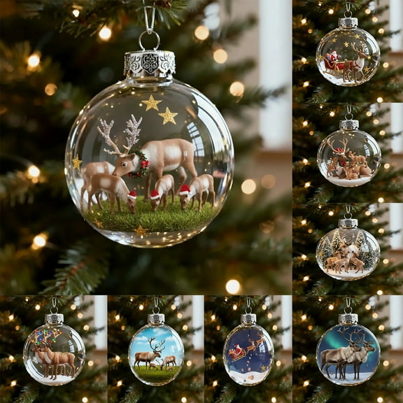 2D Flat Reindeer Christmas Ornaments, Classic Hanging Decor for Xmas Tree, Doorway, and Mantel Display | reindeer ornaments, flat Christmas decor, tree hangings, doorway decor, mantel decorations, B