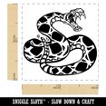 thumbnail image 2 of Vicious Eastern Diamondback Rattlesnake Self-Inking Rubber Stamp Ink Stamper - Red Ink - Small 1 Inch, 2 of 7