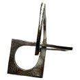 thumbnail image 3 of Bergamo Art 8.5 inch Decorative Handmade Aluminum Square Sculpture in Nickel, 3 of 7