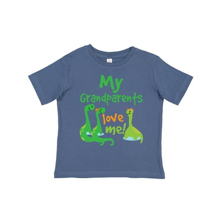 

Inktastic My Grandparents Love Me Grandson Dinosaur Gift Toddler Boy Girl T-Shirt