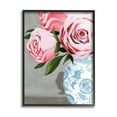 thumbnail image 2 of Stupell Industries Blossoming Pink Roses in Ornate Blue Vase,24 x 30,Designed by Grace Popp, 2 of 5