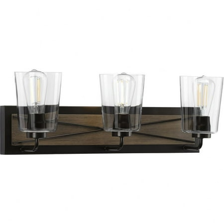 P300231-020-Progress Lighting-Briarwood - 3 Light - Cylinder Shade in Coastal style - 24.75 Inches wide by 8.25 Inches high-Antique Bronze Finish