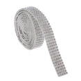thumbnail image 4 of Abbracc 1 Roll 5 Row Rhinestone Ribbon Diamond Mesh Wrap Roll DIY Craft White, 4 of 9