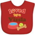 thumbnail image 3 of Inktastic Vizsla Loved by a (Dog Breed) Boys or Girls Baby Bib, 3 of 4