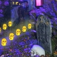 thumbnail image 2 of Solar Powered Skeleton Garden Stakes, 5-Pack Outdoor Halloween Lights, Waterproof LED Yard Decor, Holiday Party Pathway Markers - A, 2 of 6
