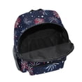 thumbnail image 6 of FORMRS School Backpack with Front Zippered Pocket 12" Student Travel Daypack, Red and Blue Fireworks Pattern, 6 of 6
