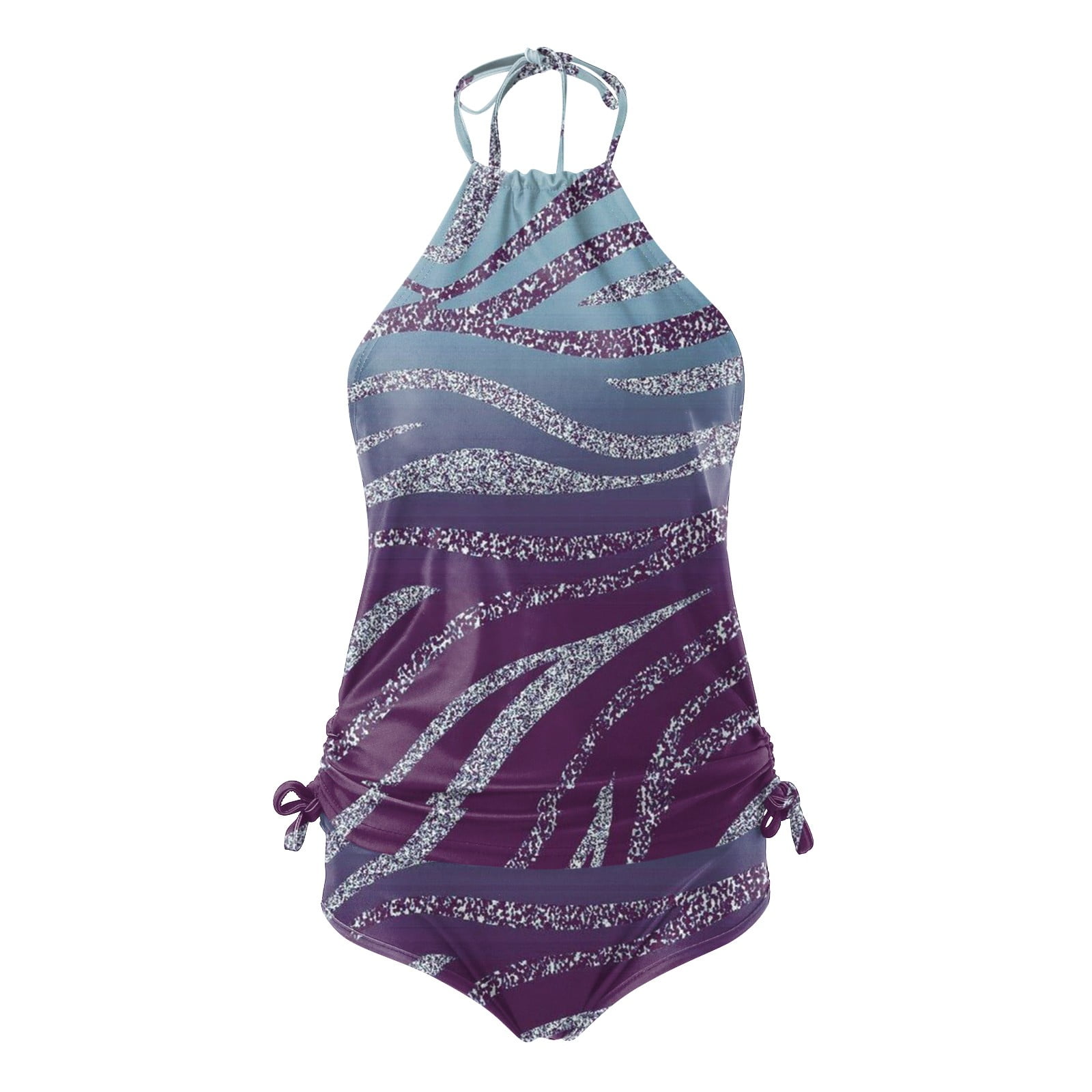 nsendm Female Underwear Adult Swim Shorts for Teen Boys Women Two Piece Swimsuits High Waisted Bikini High Neck Top Sporty Board Shorts Girls Purple XXXL Walmart