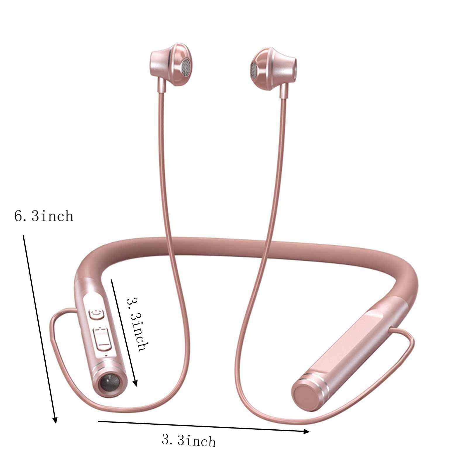 Wireless Earbuds Bluetooth Headphones Sport, Bluetooth Earbuds Stereo Ear Buds, Noise Cancelling Mic, IP7 Waterproof Headset for Workout/Running,Pink