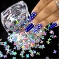 thumbnail image 2 of Formas holográficas de mariposa y corazón, copos de purpurina, brillantes diamantes de imitación, lentejuelas coloridas 3D, decoración de manicura, arte de uñas, 2 of 4