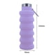 thumbnail image 3 of Taza Para Beber Botella deportiva plegable a prueba de fugas para niños de 500 ml de silicona para exteriores (lavanda) Tmvgtek Para Estrenar, 3 of 9