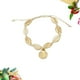 thumbnail image 5 of BRIGHTFUFU Tobillera de concha natural chapado en metal cadena de tobillo de moda delicada joyería de tobillo colgante de cadena para colgar en el pie para mujeres niñas (dorado), 5 of 7