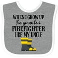 thumbnail image 3 of Inktastic Future Firefighter Like My Uncle Boys or Girls Baby Bib, 3 of 4