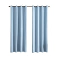 thumbnail image 2 of Blackout Curtains for Bedroom 63 Inch Length, Solid Color Thermal Insulated No-Drill Rod Pocket Window Treatment Curtains Blackout Drapes, W59x L63 Inch, Blue, 2 of 6
